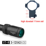 New Discovery Optics VT-R 3-12X42 AOE Hunting Riflescope With Red/Green Mil Dot Reticle Airsoft Scope