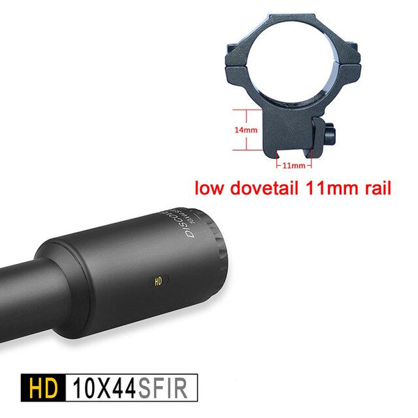 Discovery HD 10x44 SFIR DLTW SFP IR-MIL Riflescope Optical Sight For Sniper Tactical Shooting and Hunting With Illumination