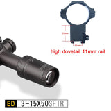 Discovery ED 3-15x50 SFIR tactical Optics Hunting Riflescope extremely low chromatic dispersion First Focal Plane Rifle Scope