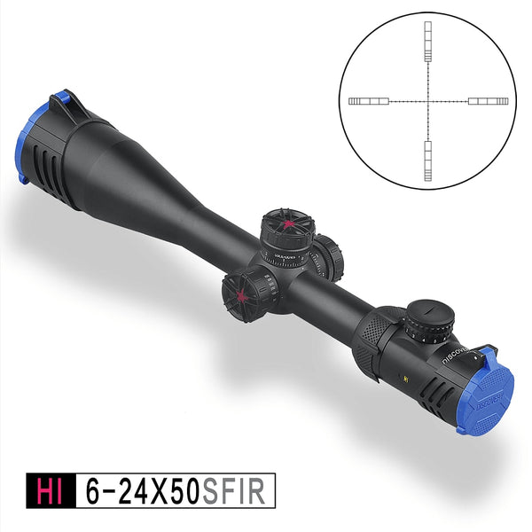 DISCOVERY HI 6-24X50 SF zero zoom error side focus riflescope with HK 1/2 mil dot reticle for air gun hunting optical sight