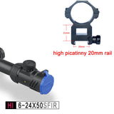 DISCOVERY HI 6-24X50 SF zero zoom error side focus riflescope with HK 1/2 mil dot reticle for air gun hunting optical sight