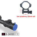 DISCOVERY HI 6-24X50 SF zero zoom error side focus riflescope with HK 1/2 mil dot reticle for air gun hunting optical sight