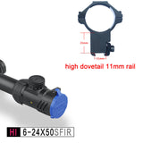 DISCOVERY HI 6-24X50 SF zero zoom error side focus riflescope with HK 1/2 mil dot reticle for air gun hunting optical sight