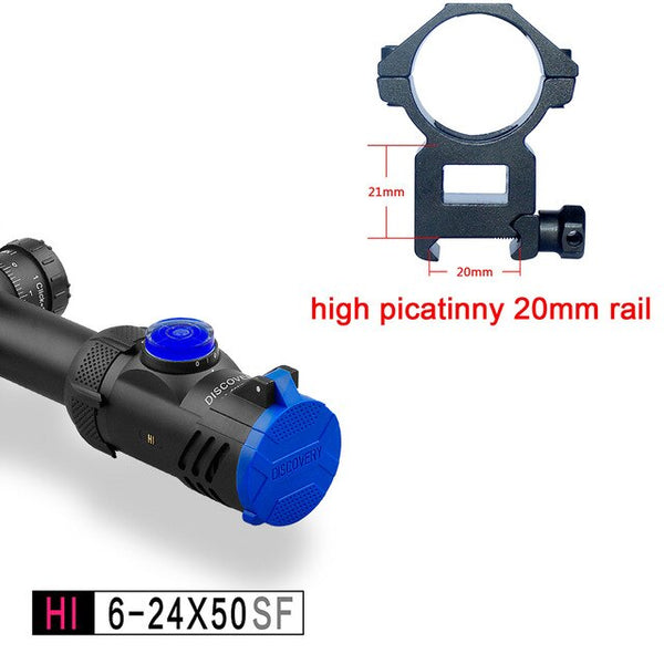 DISCOVERY HI 6-24X50 SF zero zoom error side focus riflescope with HK 1/2 mil dot reticle for air gun hunting optical sight