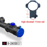 DISCOVERY HI 6-24X50 SF zero zoom error side focus riflescope with HK 1/2 mil dot reticle for air gun hunting optical sight