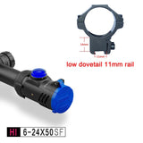 DISCOVERY HI 6-24X50 SF zero zoom error side focus riflescope with HK 1/2 mil dot reticle for air gun hunting optical sight