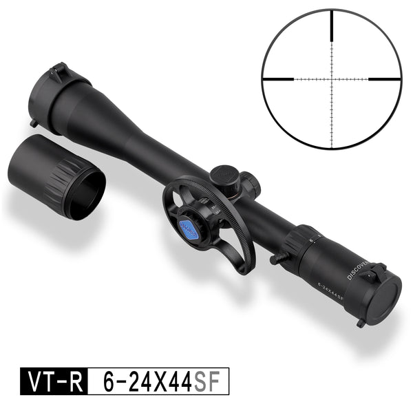 Discovery Optics VT-R 6-24X44 SF 30mm Tube Diameter Tactical Rifle Scope MIL-DOT Reticle Long Range Tactical Target Sight