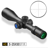 Discovery HD 5-25X50 SFIR DLTW SFP IR-MIL Tactical Optics Riflescope Shooting and Hunting rifle scope With Illumination