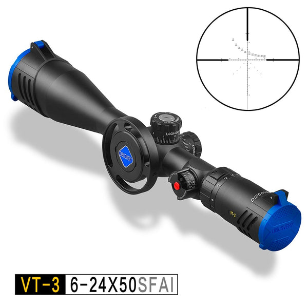 Discovery VT-3 6-24X50 SFAI FFP Rifle Scope Optic  With Free Scope Mount