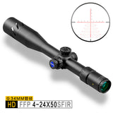 Discovery HD 4-24X50 SFIR SLT FFP IR-MIL Tactical Long Range Shooting Hunting riflescope 34mm Tube First Focal Plane Rifle Scope