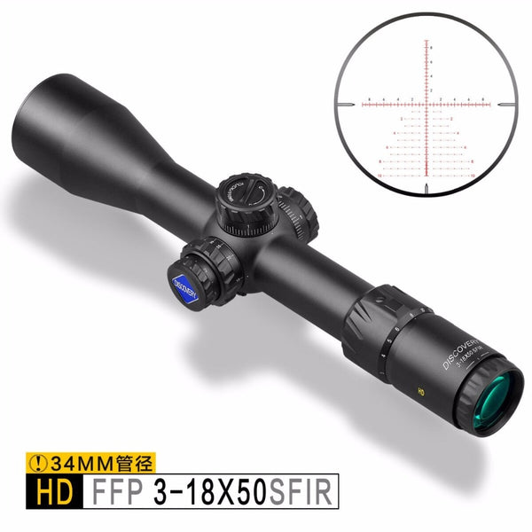 Discovery HD 3-18X50 SFIR SLT FFP IR-MIL Tactical Long Range Shooting Hunting riflescope 34mm Tube First Focal Plane Rifle Scope