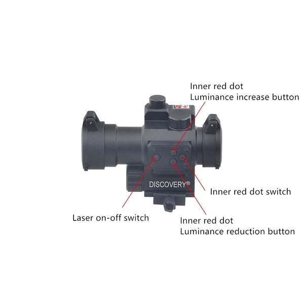 Discovery 1X30 Red Dot With Laser Tactical