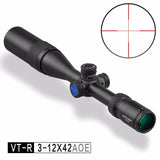 New Discovery Optics VT-R 3-12X42 AOE Hunting Riflescope With Red/Green Mil Dot Reticle Airsoft Scope