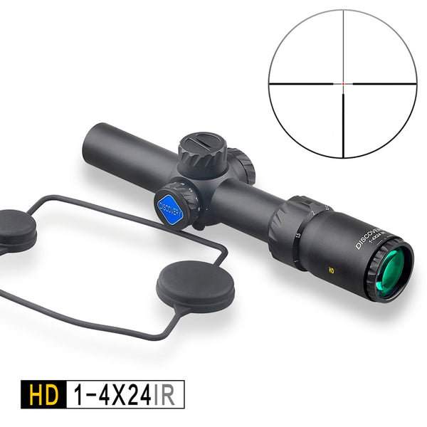 DISCOVERY tactical Hunting Riflescope HD 1-4X24 IR Long eye relief Illuminated R&G Telescopic Sight Scope fit 30-06 308 AR15 M4