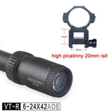 Discovery optical sight VT-R 6-24X42 AOE HMD SFP IR-MIL Long Range Hunting Riflescope collimator scope